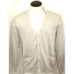 OOBE Brand Men's Ashworth Cotton Cardigan Italian Made Sweater Stone Beige NWT
